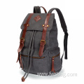 2022 Newest England Style Canvas Black Vintage Retro College School Backpack Bag for Men Women